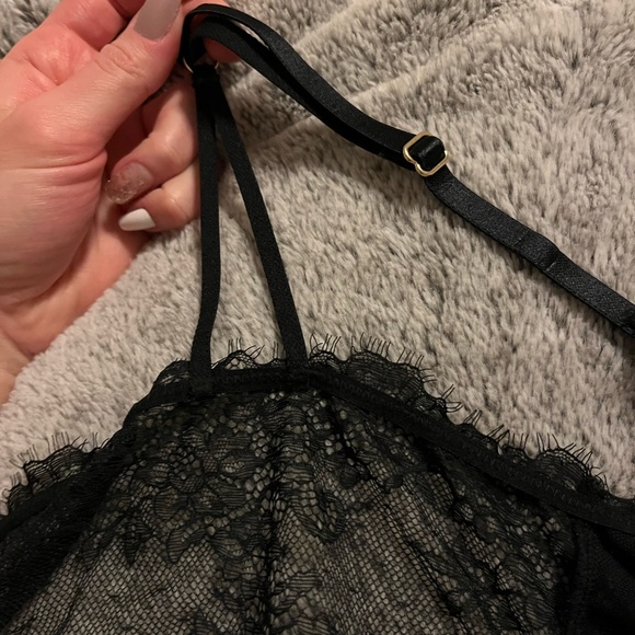 Auden Women's Lace Longline Eyelash Front Closure Clasp Bralette size Small - Picture 10 of 14